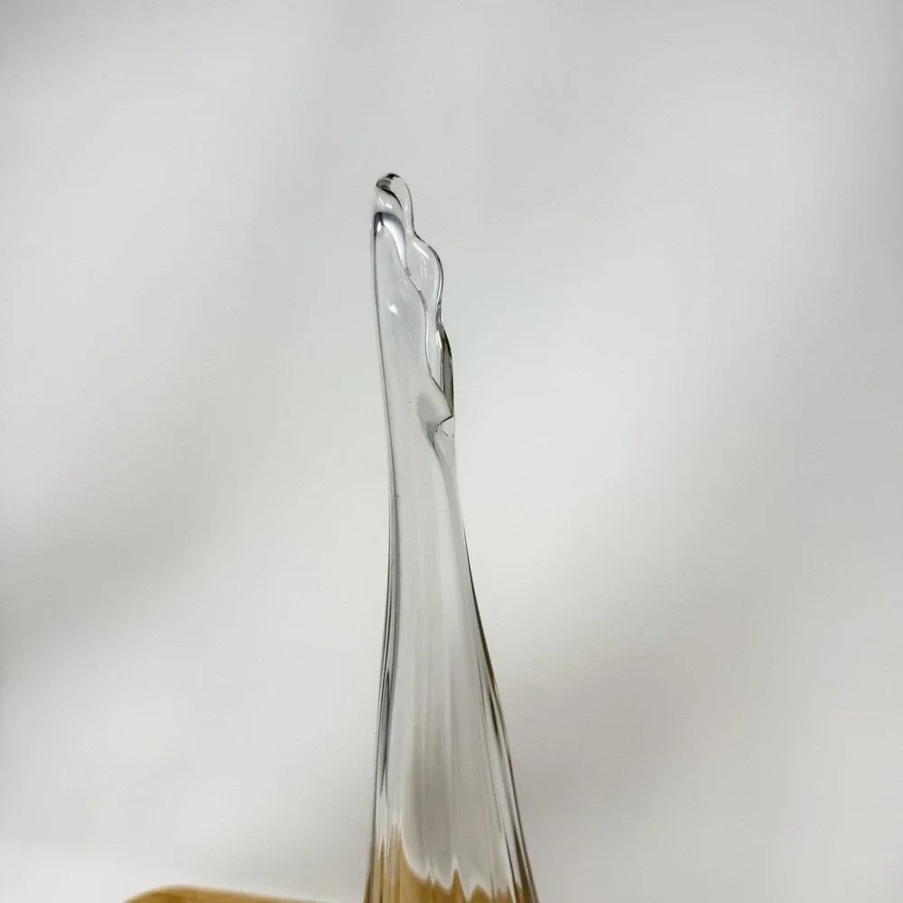 Vintage Fenton Valencia Clear Swung Glass 11.5